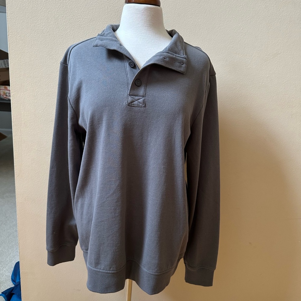 Target Gray Pullover with Button Accents Size M